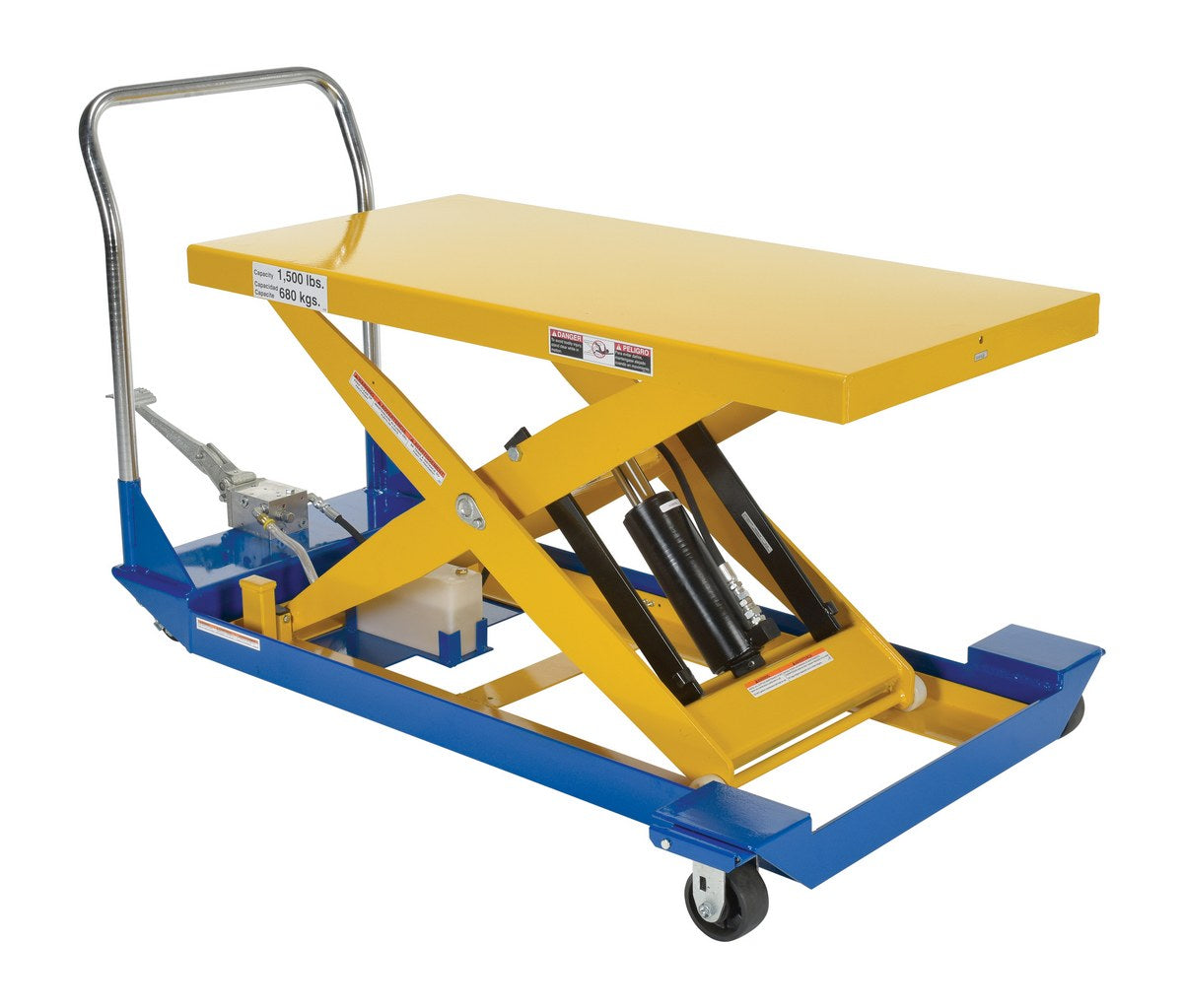 24" x 48" Manual Scissor Cart - Foot Pump w/ 1,500-lbs Capacity