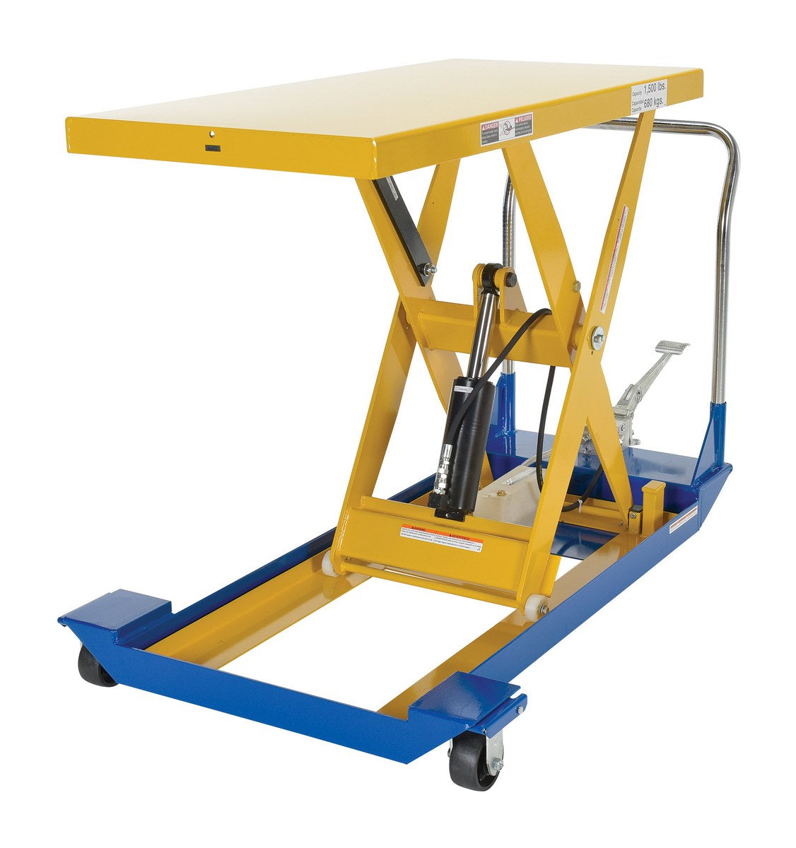 24" x 48" Manual Scissor Cart - Foot Pump w/ 1,500-lbs Capacity