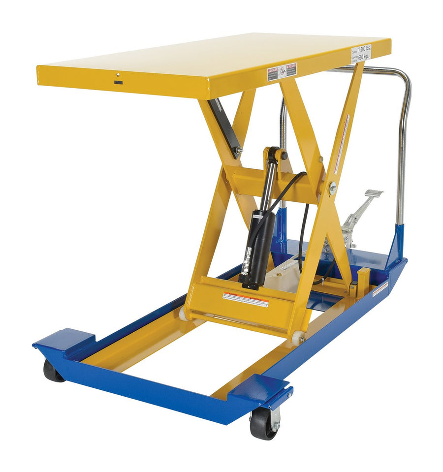 24" x 48" Manual Scissor Cart - Foot Pump w/ 1,500-lbs Capacity