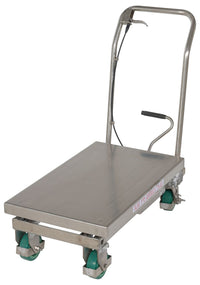 Thumbnail for Stainless Steel Scissor Cart 32-1/2 In. x 19-3/8 500 Lb. Capacity Silver