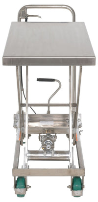 Thumbnail for Stainless Steel Scissor Cart 32-1/2 In. x 19-3/8 500 Lb. Capacity Silver