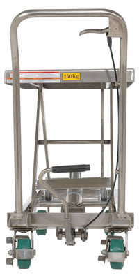 Thumbnail for Stainless Steel Scissor Cart 32-1/2 In. x 19-3/8 500 Lb. Capacity Silver