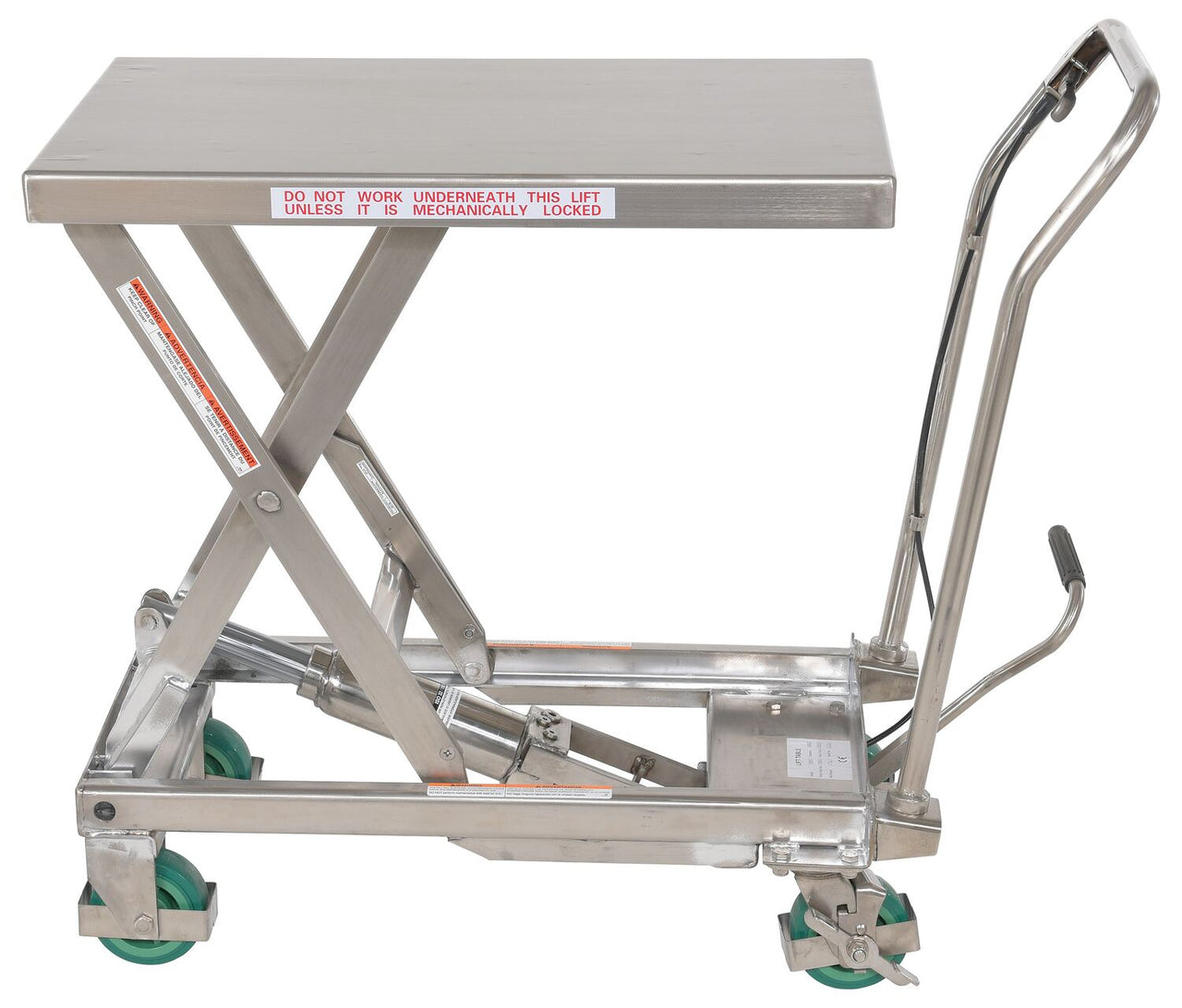Stainless Steel Scissor Cart 32-1/2 In. x 19-3/8 500 Lb. Capacity Silver