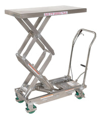 Thumbnail for 304 Stainless Steel Double Scissor Cart 36-1/4 In. x 19-3/8 In. 600 Lb. Capacity Silver