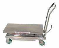 Thumbnail for 304 Stainless Steel Double Scissor Cart 36-1/4 In. x 19-3/8 In. 600 Lb. Capacity Silver