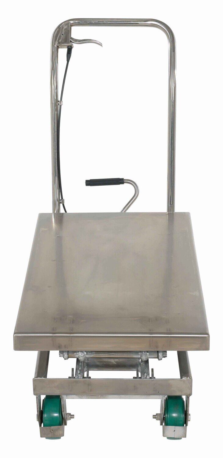 304 Stainless Steel Double Scissor Cart 36-1/4 In. x 19-3/8 In. 600 Lb. Capacity Silver