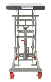 Thumbnail for Stainless Steel Scissor Carts 23-5/8 In. x 35-1/2 In. 800 Lb. Capacity Silver