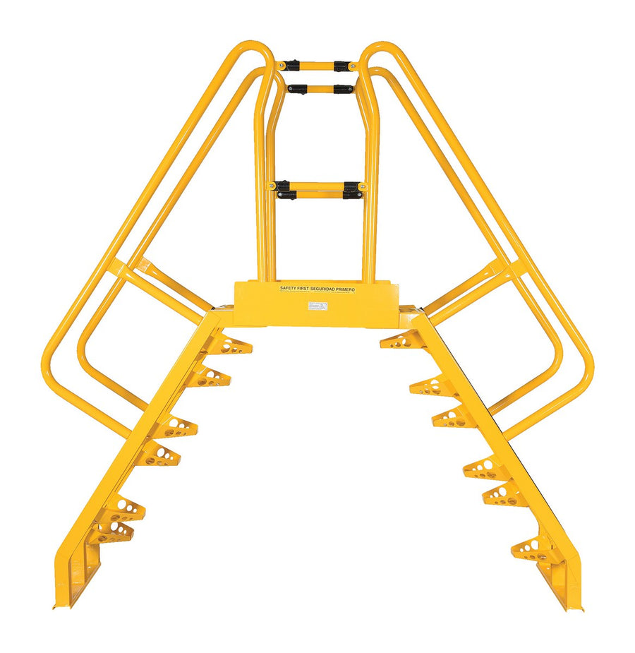 Alternating 7 Step Cross-Over Ladder w/ 56 Degree Step Angle & 20" Clear Span