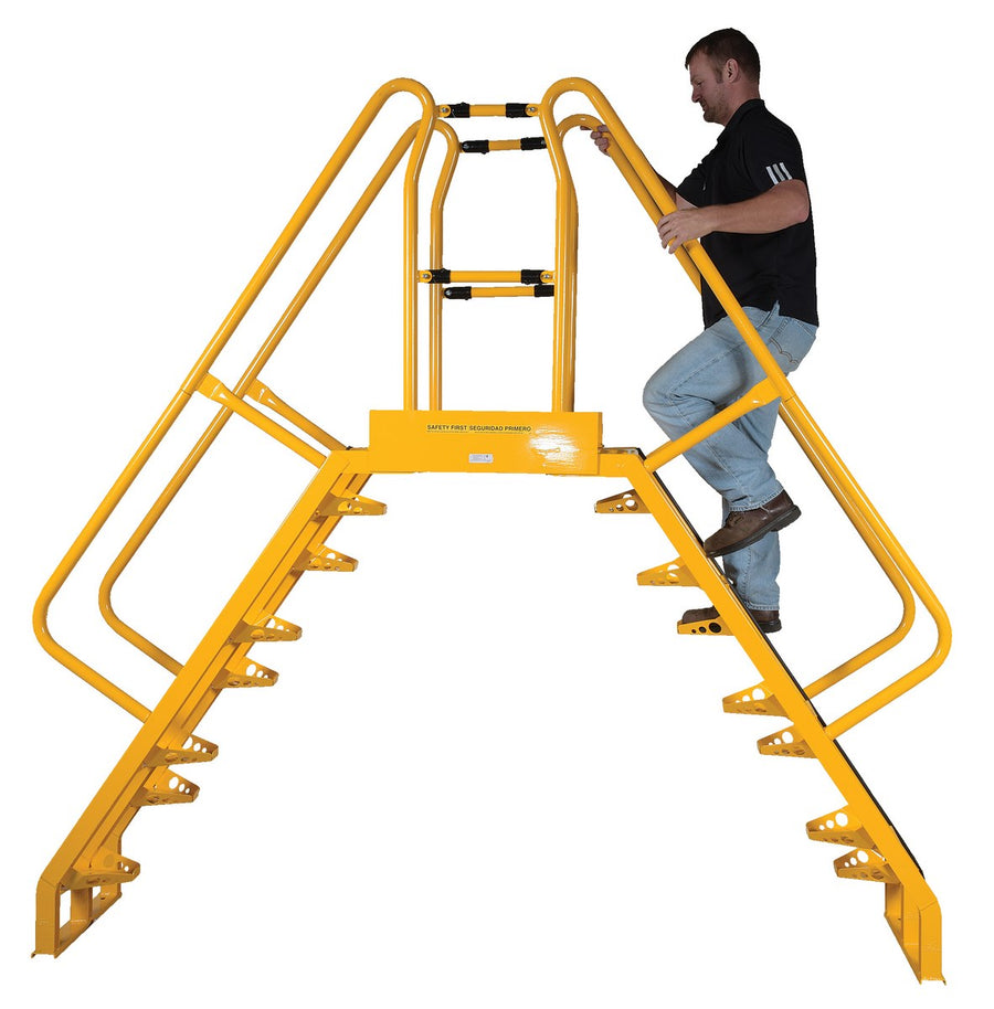 Alternating 8 Step Cross-Over Ladder w/ 56 Degree Step Angle & 20" Clear Span