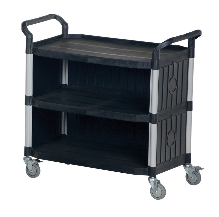COMMERCIAL CART 43X20 3-SHELF W/ PANELS
