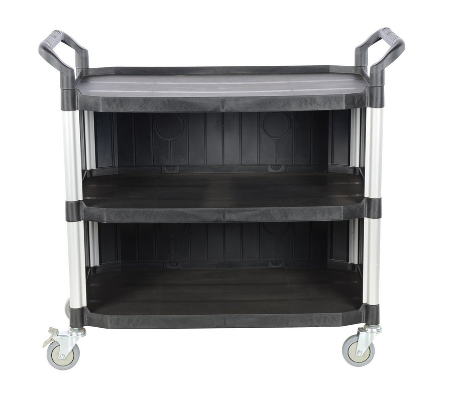 COMMERCIAL CART 43X20 3-SHELF W/ PANELS