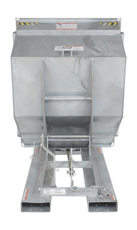 Thumbnail for 1 CuYd 70 Degree Heavy Duty Self Dumping Hopper w/ Bumper Release - Galvanized