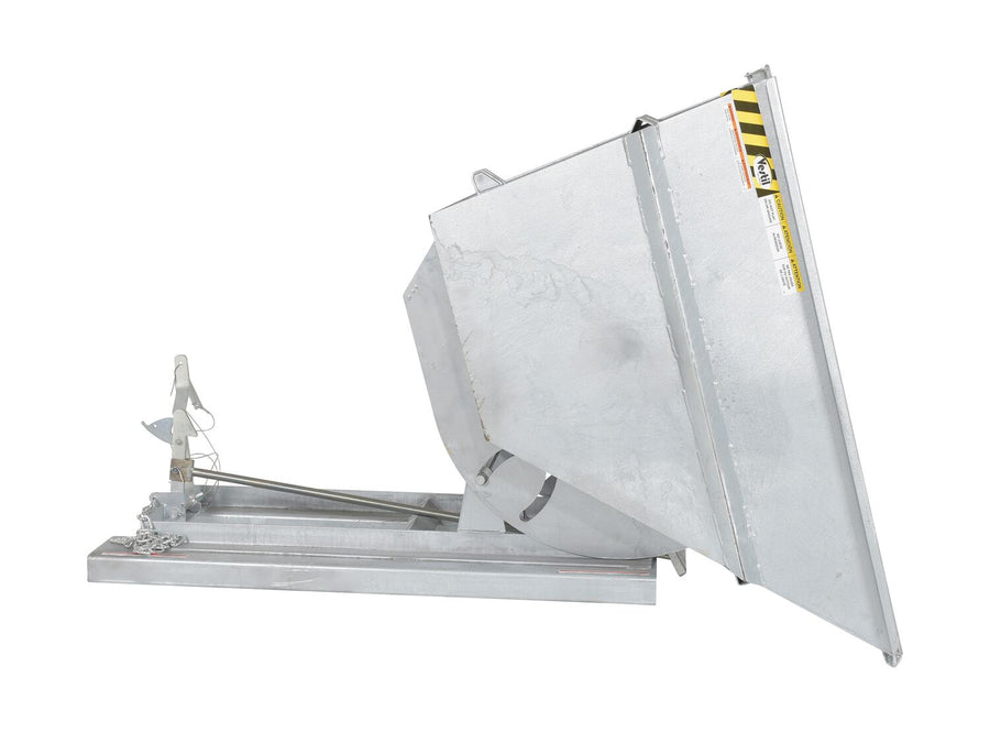 1 CuYd 70 Degree Heavy Duty Self Dumping Hopper w/ Bumper Release - Galvanized