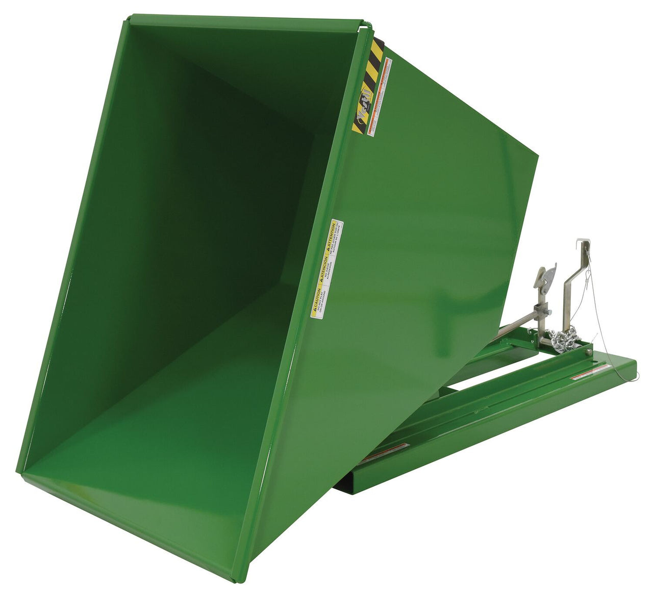 1 CuYd 70 Degree Medium Duty Self Dumping Hopper w/ Bumper Release - Green