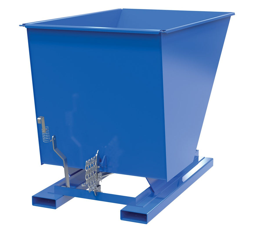 1-1/2 CuYd 70 Degree Medium Duty Self Dumping Hopper w/ Bumper Release - Blue