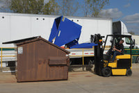 Thumbnail for 1-1/2 CuYd 70 Degree Medium Duty Self Dumping Hopper w/ Bumper Release - Blue