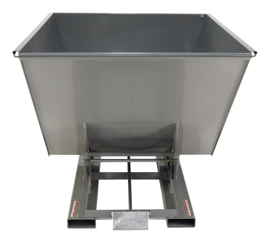2 CuYd 70 Degree Medium Duty Self Dumping Hopper w/ Bumper Release - Gray