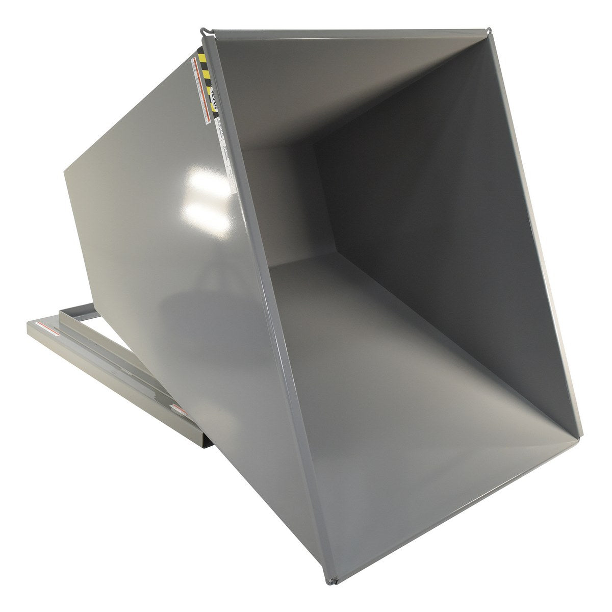 2 CuYd 70 Degree Medium Duty Self Dumping Hopper w/ Bumper Release - Gray