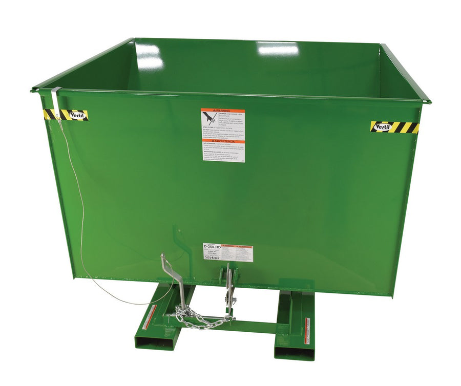 2-1/2 CuYd 70 Degree Heavy Duty Self Dumping Hopper w/ Bumper Release - Green