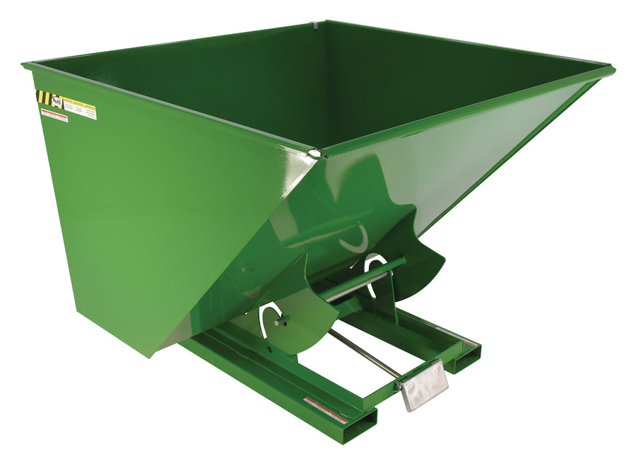 2-1/2 CuYd 70 Degree Light Duty Self Dumping Hopper w/ Bumper Release - Green