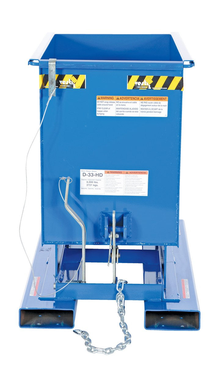 1/3 Cubic Yard Self-Dumping Steel Hopper w/Bump Release & 6,000-lbs Capacity