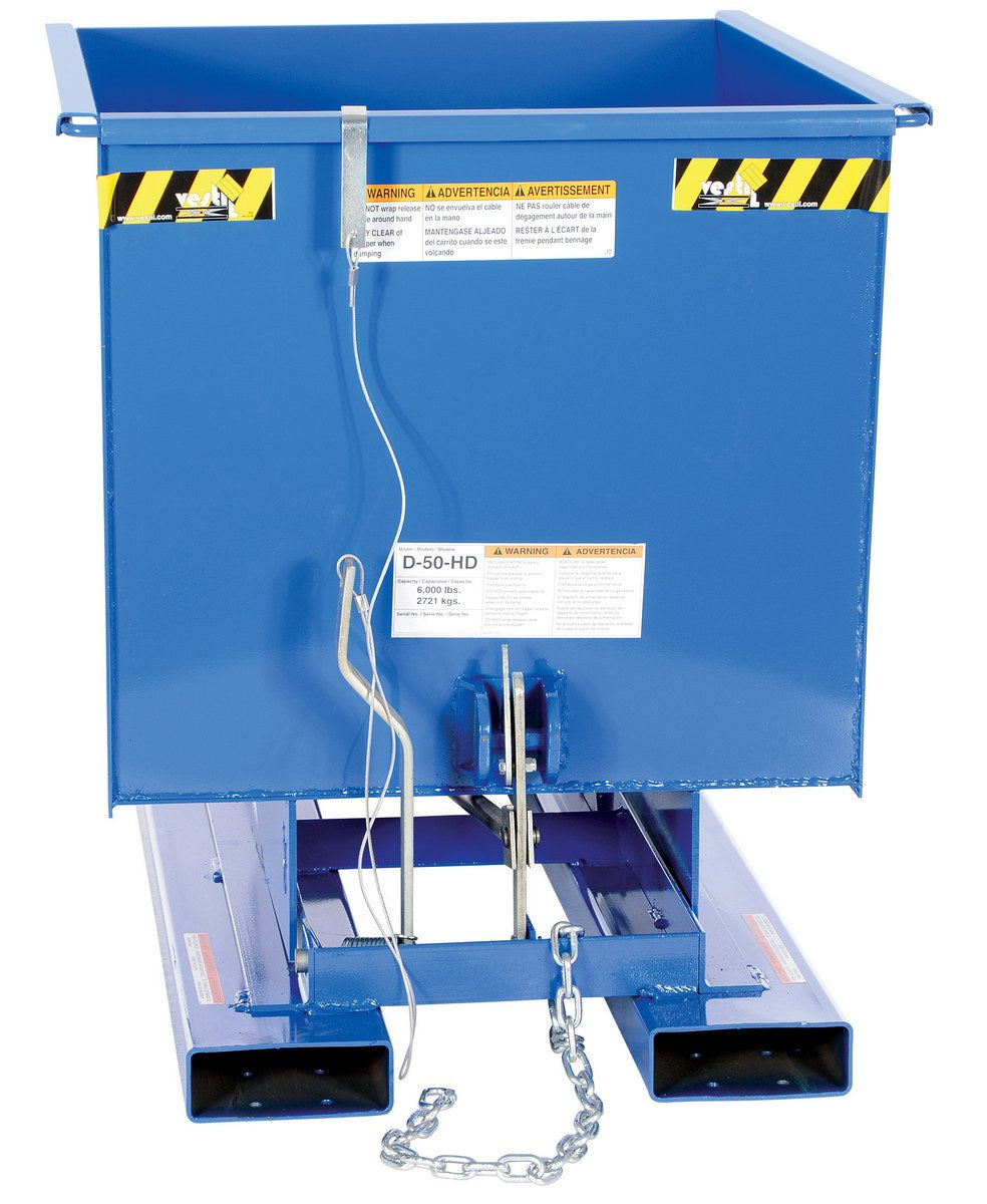 1/2 Cubic Yard Self-Dumping Steel Hopper w/Bump Release & 6,000-lbs Capacity