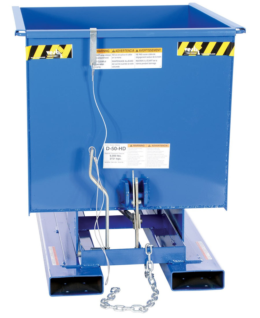 1/2 Cubic Yard Self-Dumping Steel Hopper w/Bump Release & 6,000-lbs Capacity