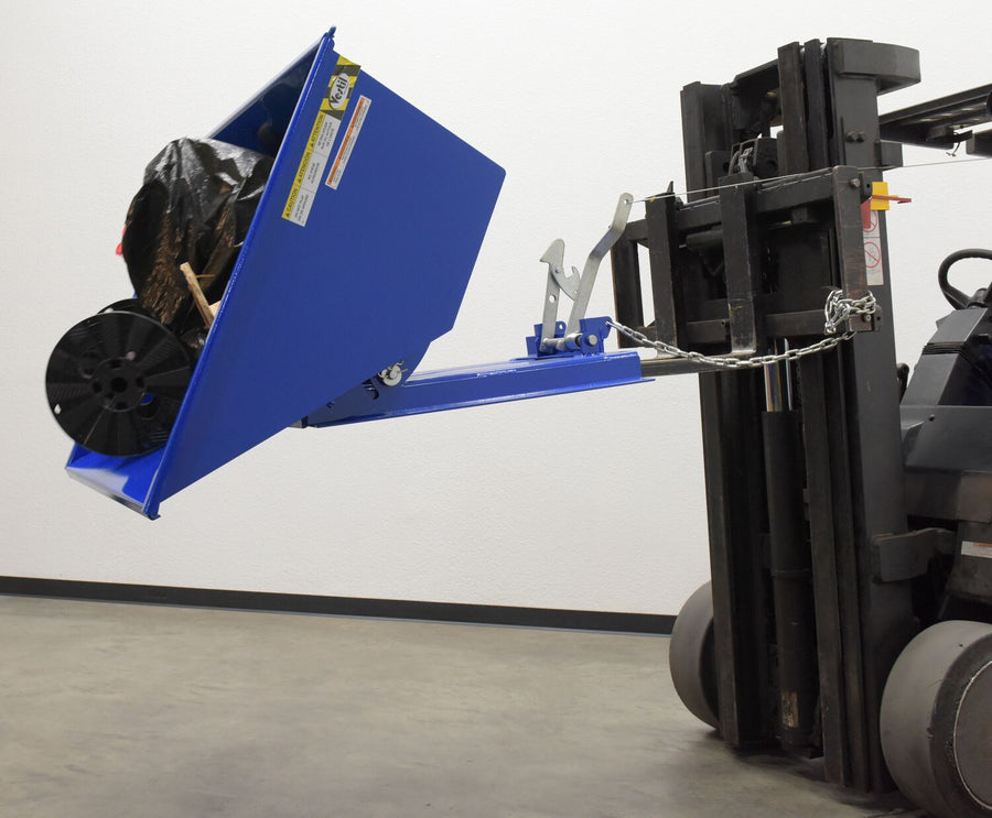 Low Profile Self Dumping Hopper .5 Cubic Yards 2,000 lb. Capacity Blue