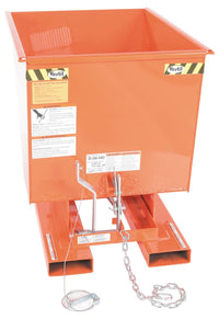 Thumbnail for 1/2 CuYd 70 Degree Light Duty Self Dumping Hopper w/ Bumper Release - Orange