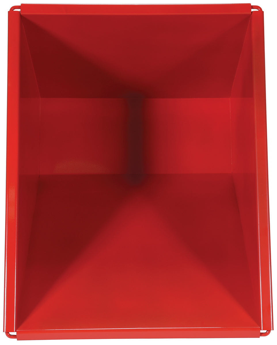 1/2 CuYd 70 Degree Light Duty Self Dumping Hopper w/ Bumper Release - Red