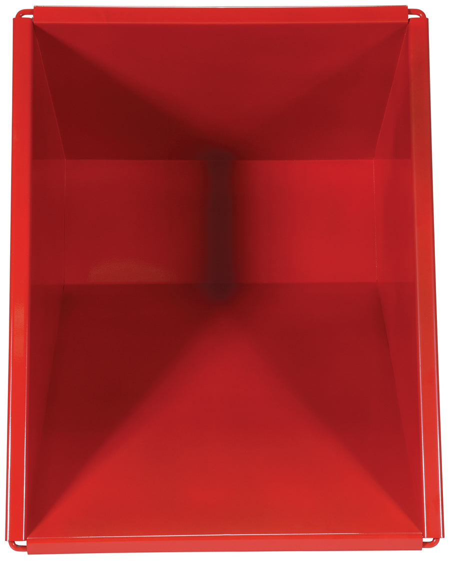 1/2 CuYd 70 Degree Light Duty Self Dumping Hopper w/ Bumper Release - Red