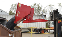 Thumbnail for 1/2 CuYd 70 Degree Light Duty Self Dumping Hopper w/ Bumper Release - Red