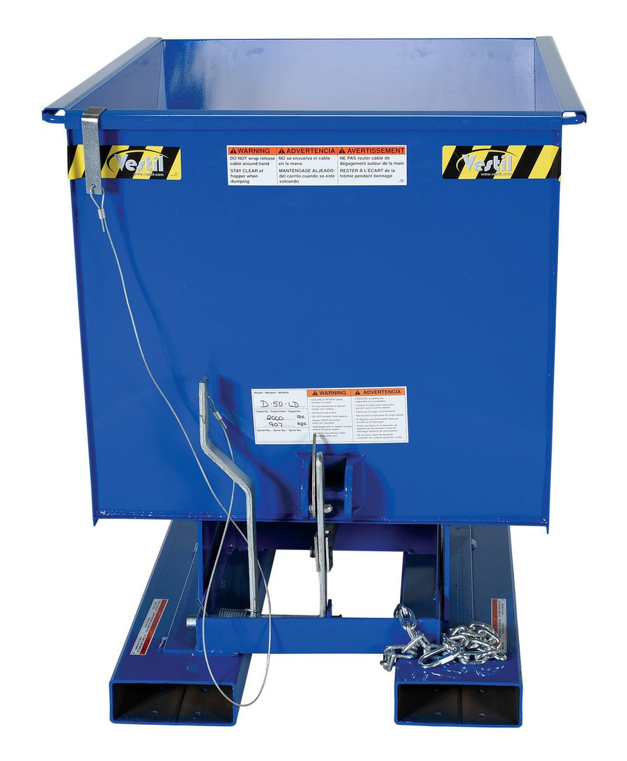 1/2 Cubic Yard Self-Dumping Steel Hopper w/Bump Release & 2,000-lbs Capacity