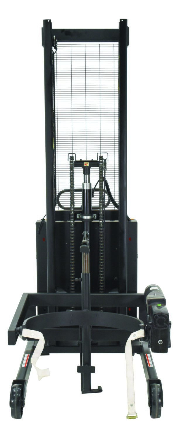 Steel DC Powered Drum Lifter/Rotator/Transport 61 In x 36-1/4 In. x 88 In. 550 Lb. Cap Black/Yellow