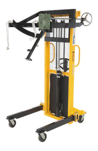 Thumbnail for Steel Manual Drum Lifter/Rotator/Transport 51-1/2 x 34 In. x 82-5/8 In. 550 Lb. Cap Yellow/Black
