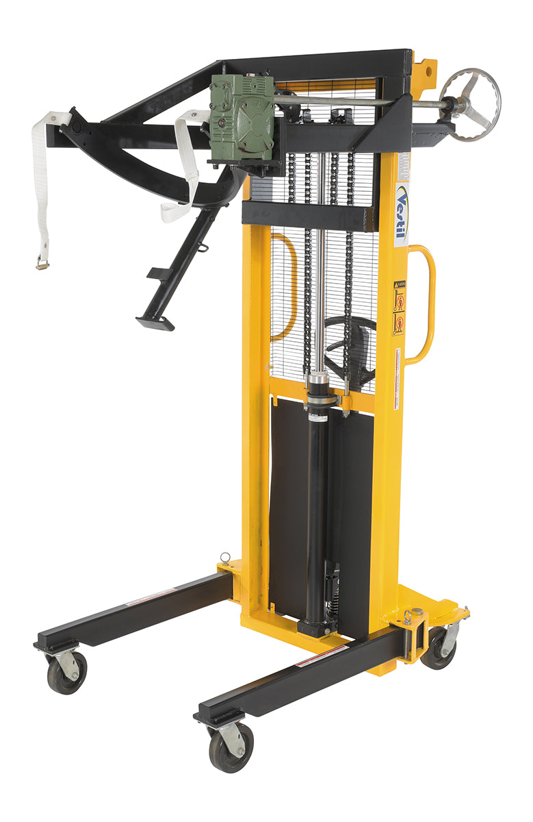 Steel Manual Drum Lifter/Rotator/Transport 51-1/2 x 34 In. x 82-5/8 In. 550 Lb. Cap Yellow/Black