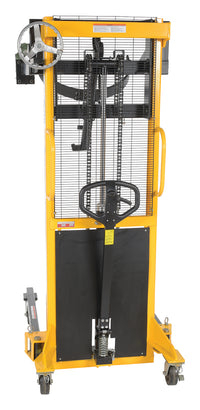 Thumbnail for Steel Manual Drum Lifter/Rotator/Transport 51-1/2 x 34 In. x 82-5/8 In. 550 Lb. Cap Yellow/Black