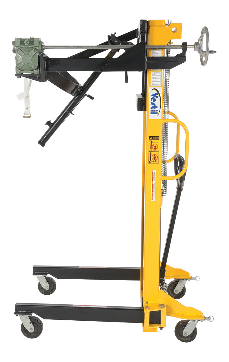 Steel Manual Drum Lifter/Rotator/Transport 51-1/2 x 34 In. x 82-5/8 In. 550 Lb. Cap Yellow/Black