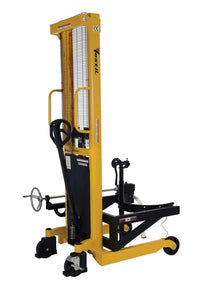 Thumbnail for Steel Manual Drum Lifter/Rotator/Transporter 52 In. x 33 In. x 85-7/16 In. 550 Lb. Cap Yellow/Black