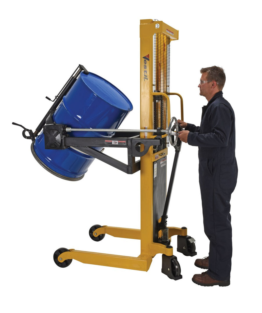 Steel Manual Drum Lifter/Rotator/Transporter 52 In. x 33 In. x 85-7/16 In. 550 Lb. Cap Yellow/Black