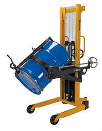 Thumbnail for Steel Manual Drum Lifter/Rotator/Transporter 52 In. x 33 In. x 85-7/16 In. 550 Lb. Cap Yellow/Black