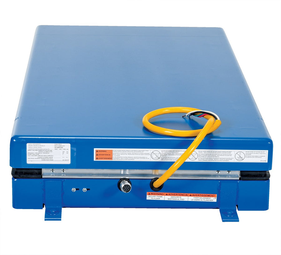 Scissor Lift Table, Platform Size 24" x 48", Capacity 3,000 Lbs