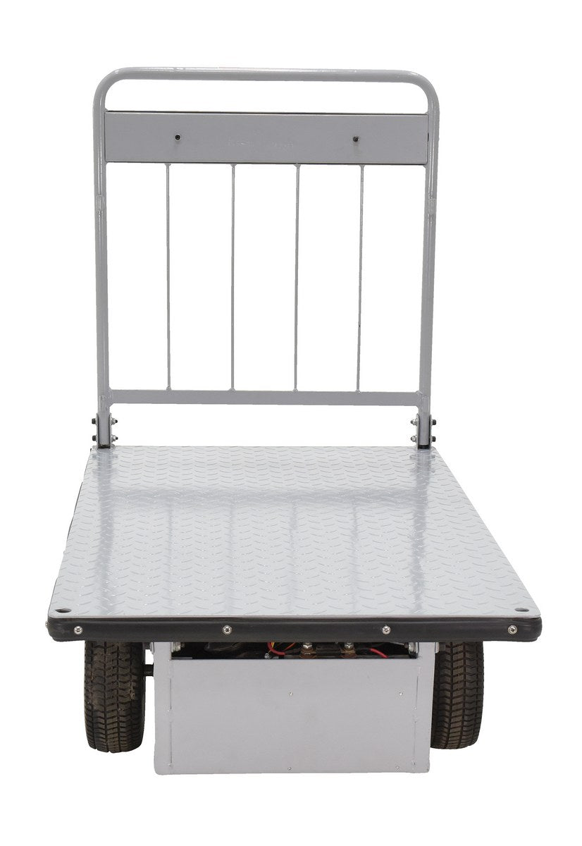 Steel Electric Material Handling Cart No Sides 28 In. x 48 In. 1000 Lb. Capacity Gray