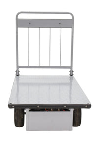 Thumbnail for Steel Electric Material Handling Cart No Sides 28 In. x 48 In. 1000 Lb. Capacity Gray