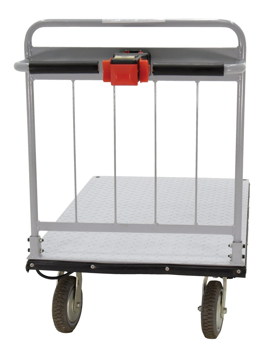 Steel Electric Material Handling Cart No Sides 28 In. x 48 In. 1000 Lb. Capacity Gray