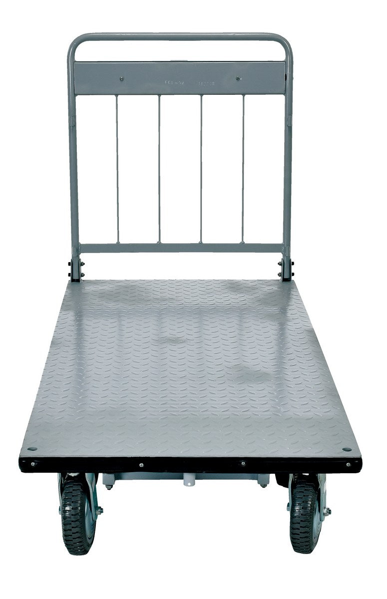 Steel Electric Material Handling Cart No Sides 28 In. x 60 In. 1500 Lb. Capacity Gray