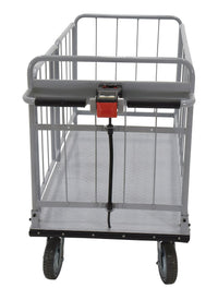 Thumbnail for Steel Electric Material Handling Cart with Sides 28 In. x 60 In. 1500 Lb. Capacity Gray