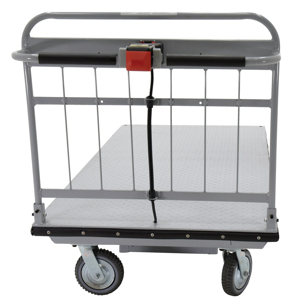 Steel Electric Material Handling Cart No Sides 36 In. x 72 In. 2000 Lb. Capacity Gray