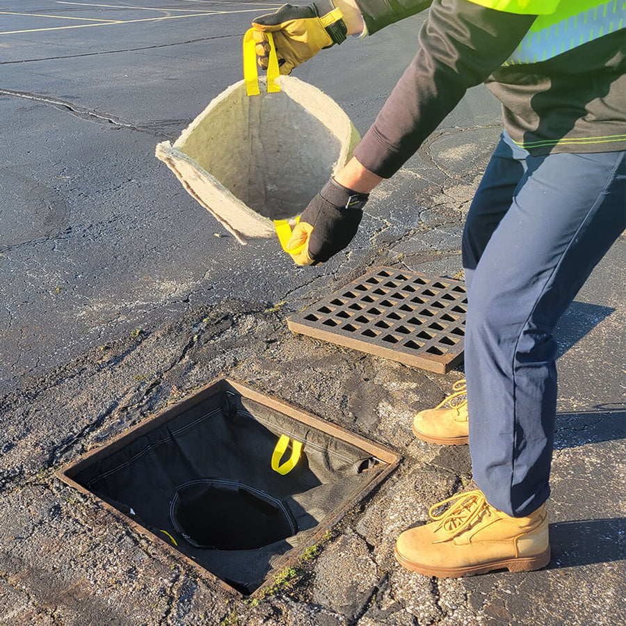 Oil-Absorbing Spilltration® Cone Insert for Storm Sentinels®, Gray