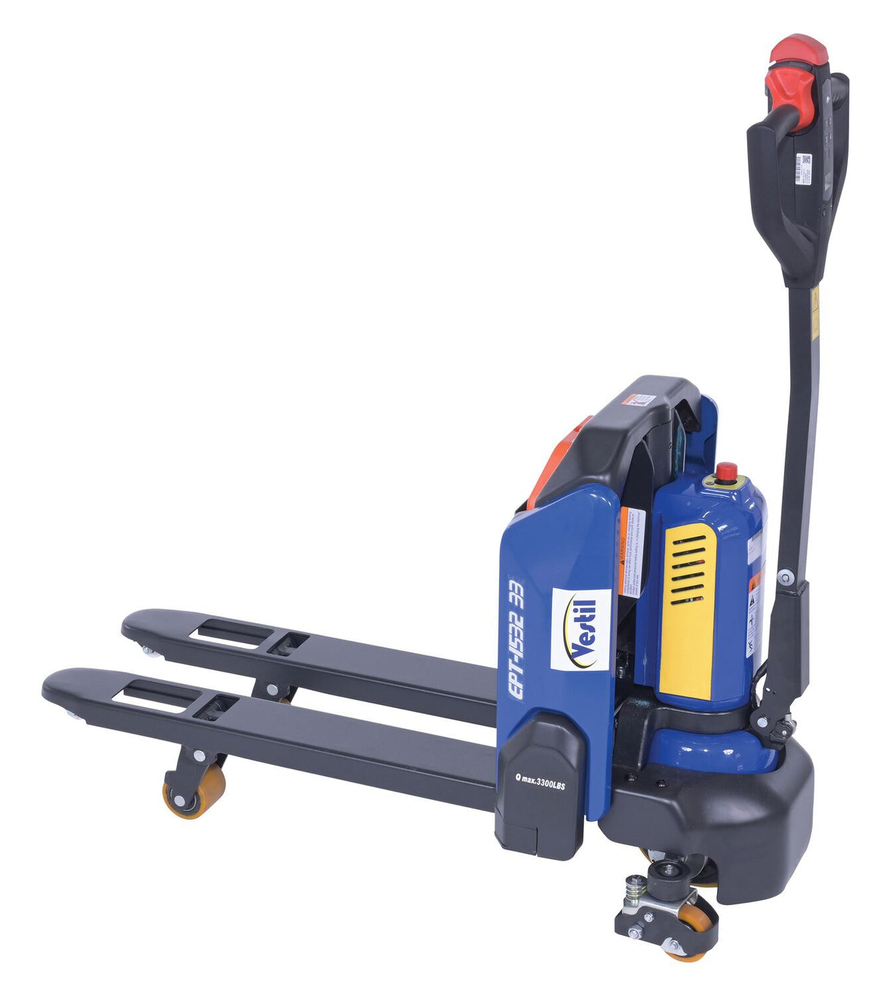 Steel Fully Powered Electric Pallet Truck 15 In. x 32 In. 3,300 Lb. Capacity Black